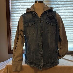 Women’s Harley Davidson, three and one denim fest with sweatshirt size 3W